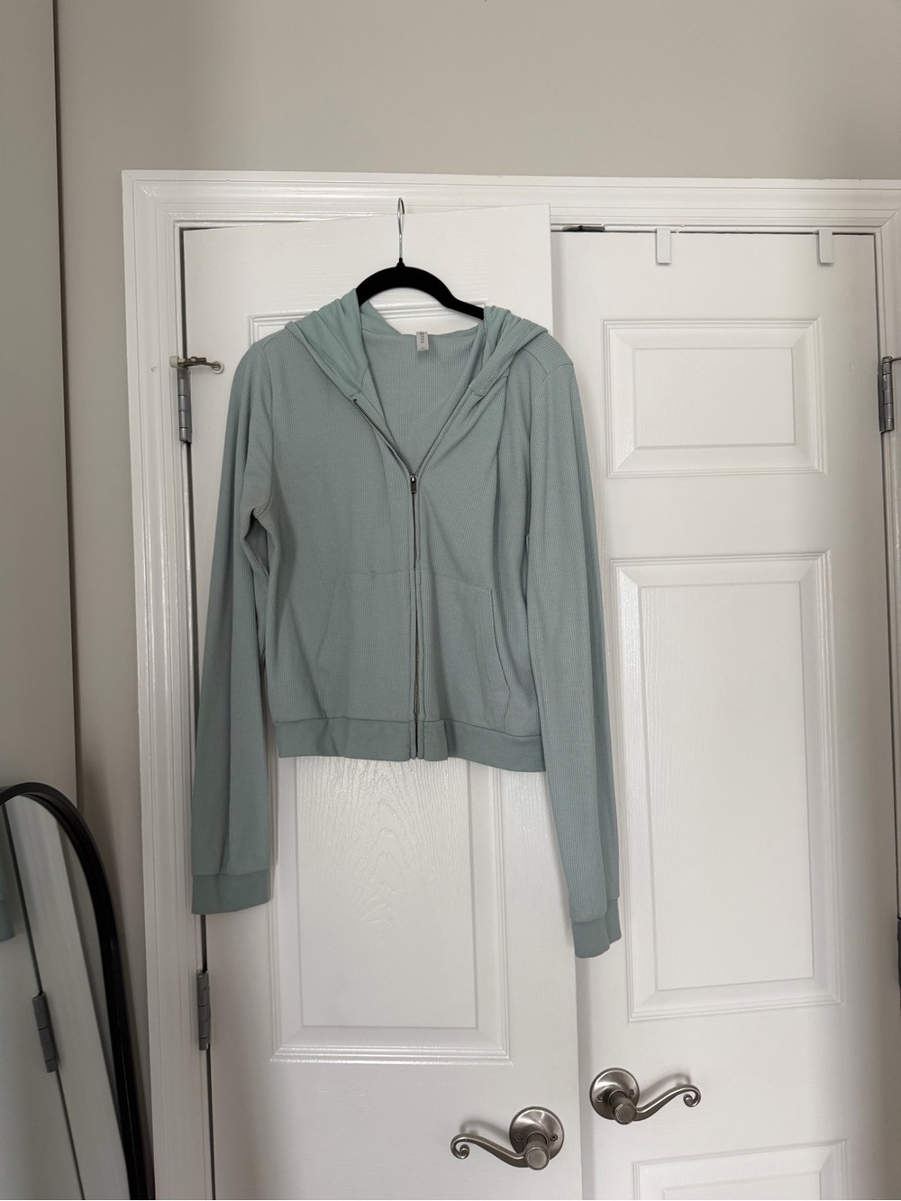 Fabletics Light Sage Hooded Zip-Up Jacket - Women